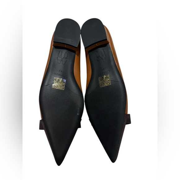Pointed Toe Ballet Brown Flats by C.Paravano Sz 41 NWOT - Picture 6 of 6